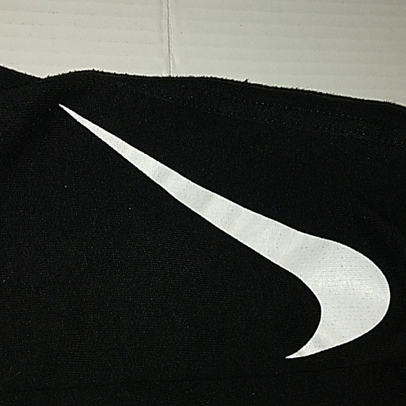 EUC Unisex NIKE Black warm Jogger pants with Large White Swoosh detail - Picture 5 of 12